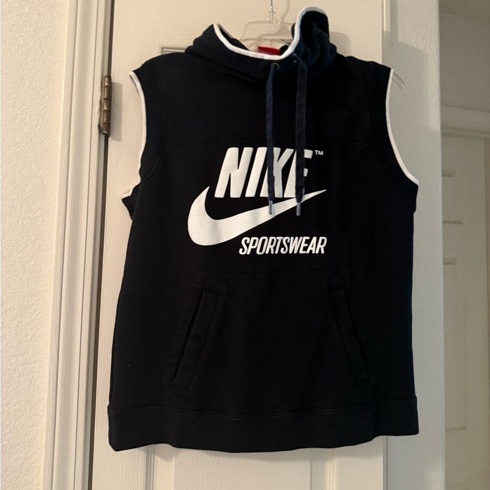 Nike Black Hoodie with White Logo